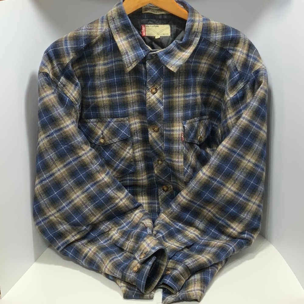 Levi's quilted lined work flannel men XL